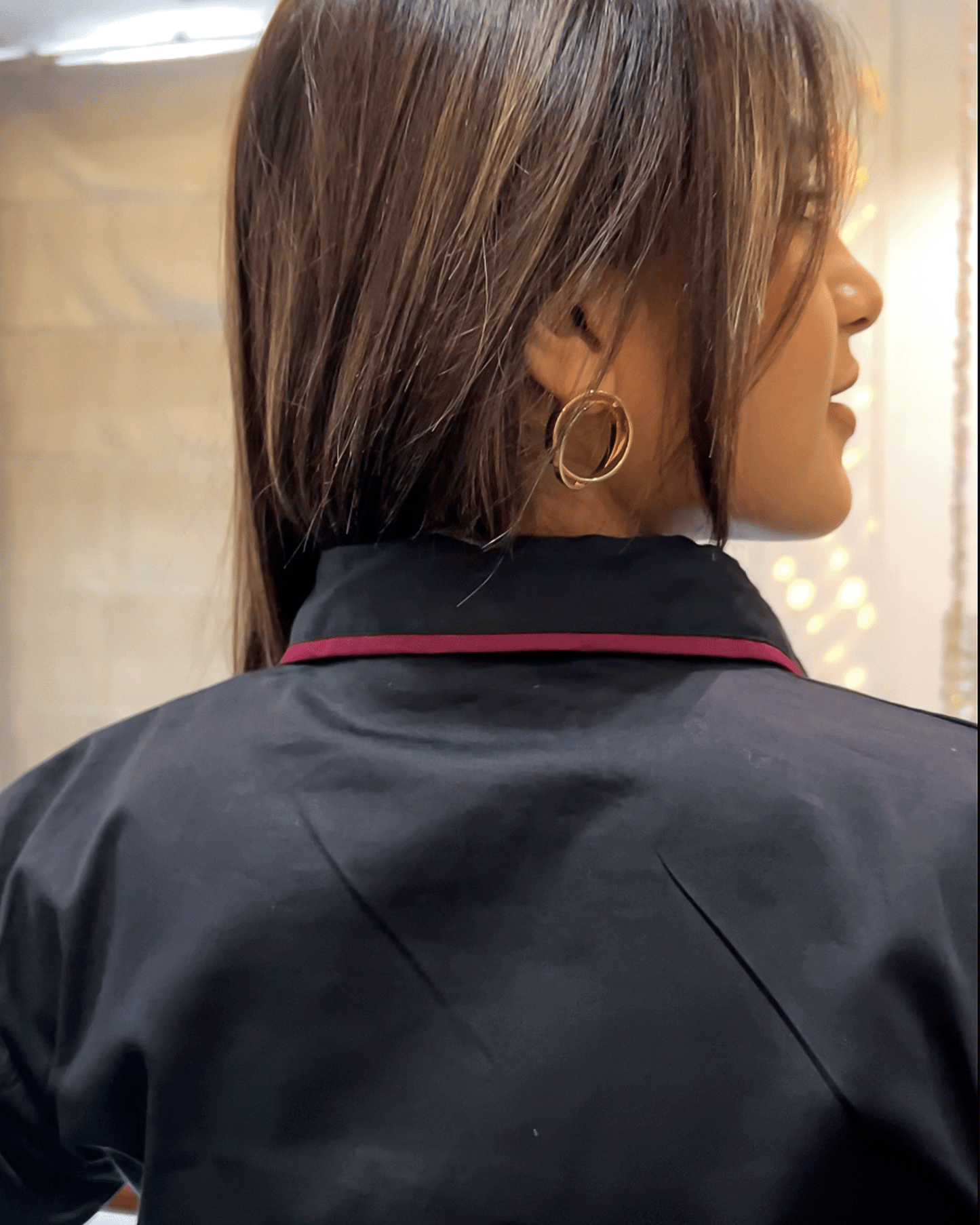 Black Maroon Majestic Dress