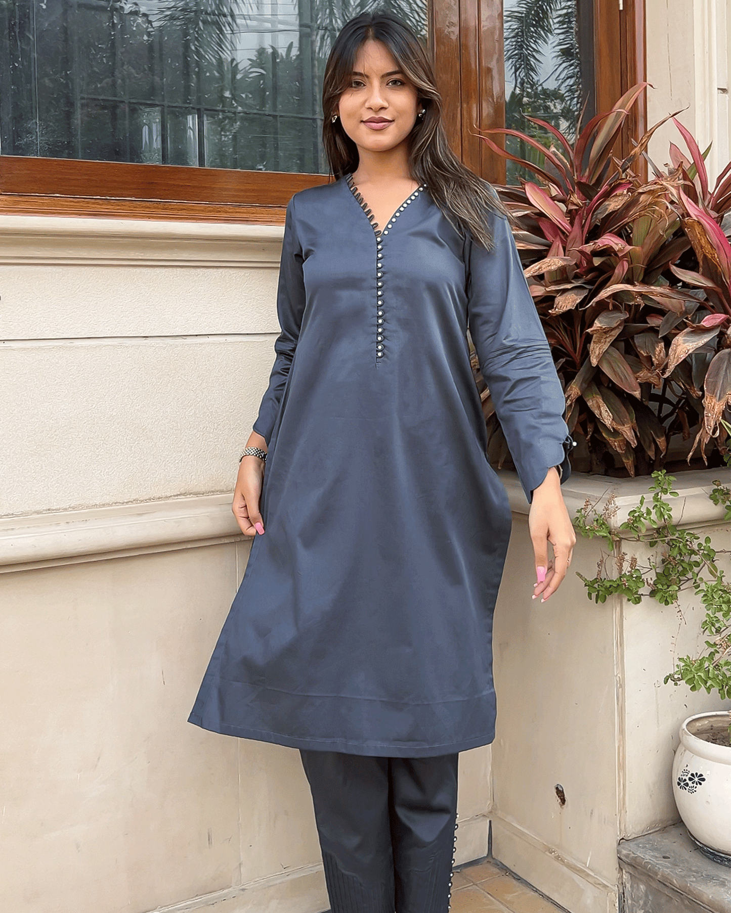 Charcoal Grey grace Co- ord Set