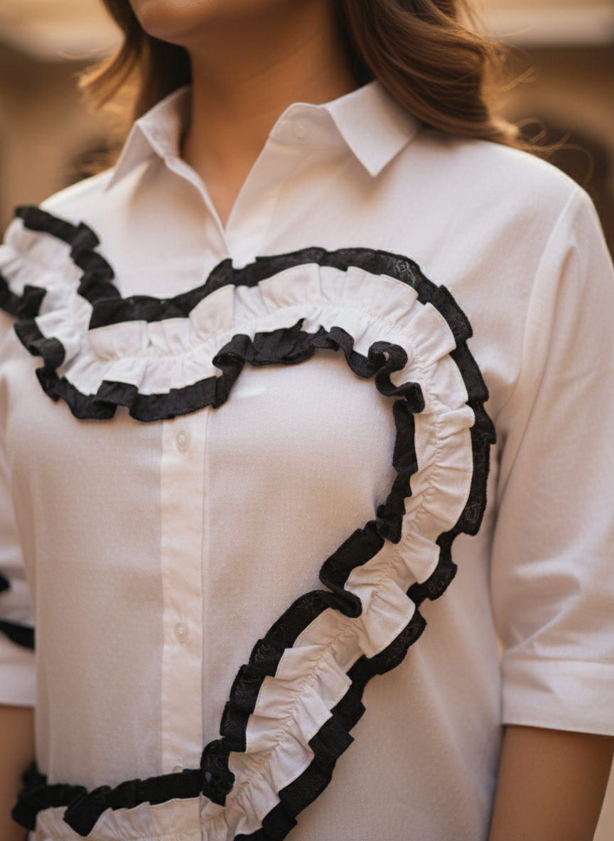 Sweetheart Ruffle Shirt