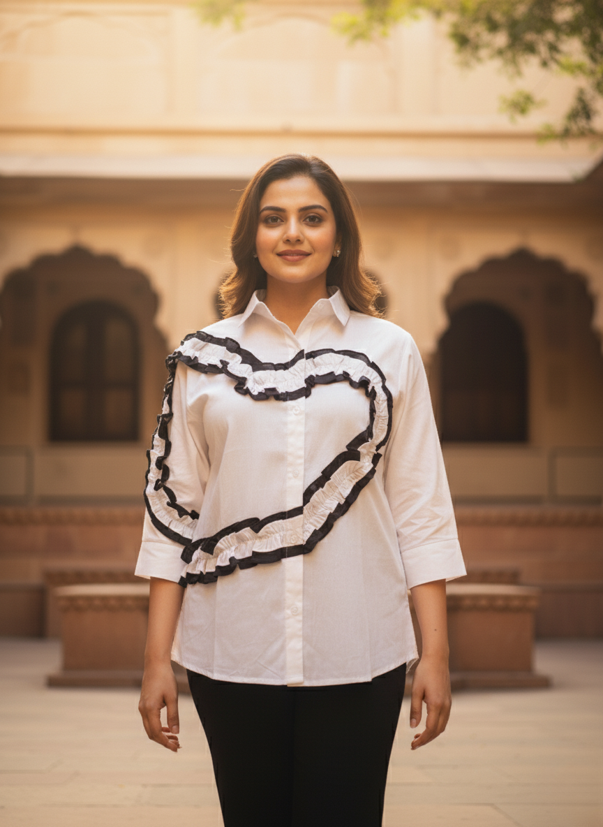 Sweetheart Ruffle Shirt