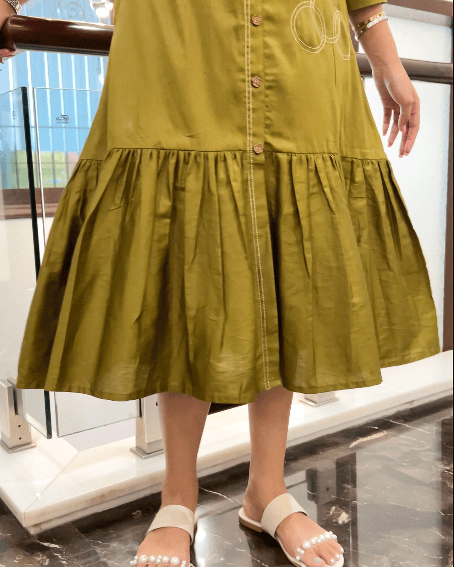 Olive Green Glam Dress