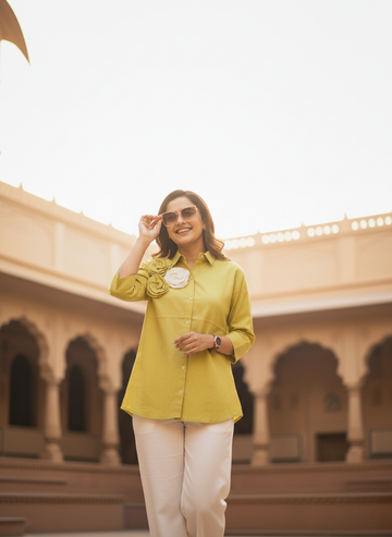 Pistachio Bloom Shirt