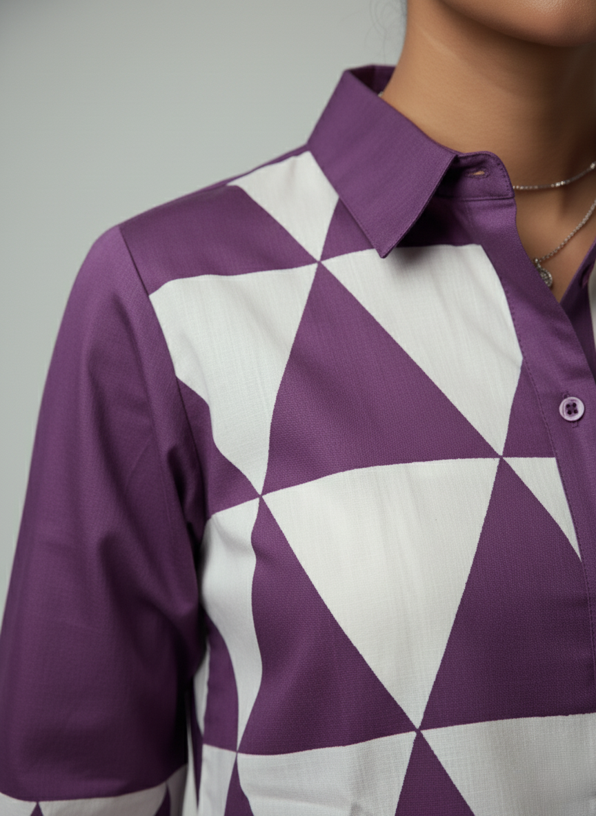 Purple Ivory Prisma Shirt