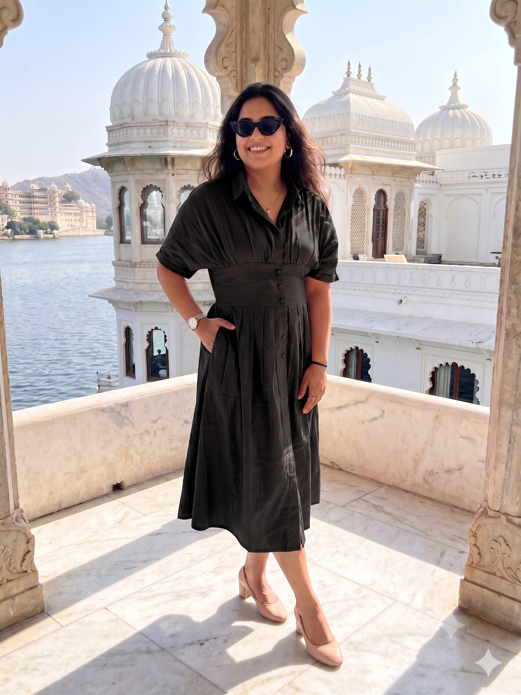 Z BLACK FLARE DRESS