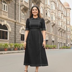 Black Executive Stitch Dress