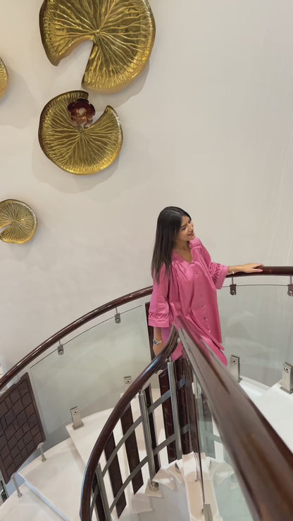 Onion Pink Luxe Co-ord Set