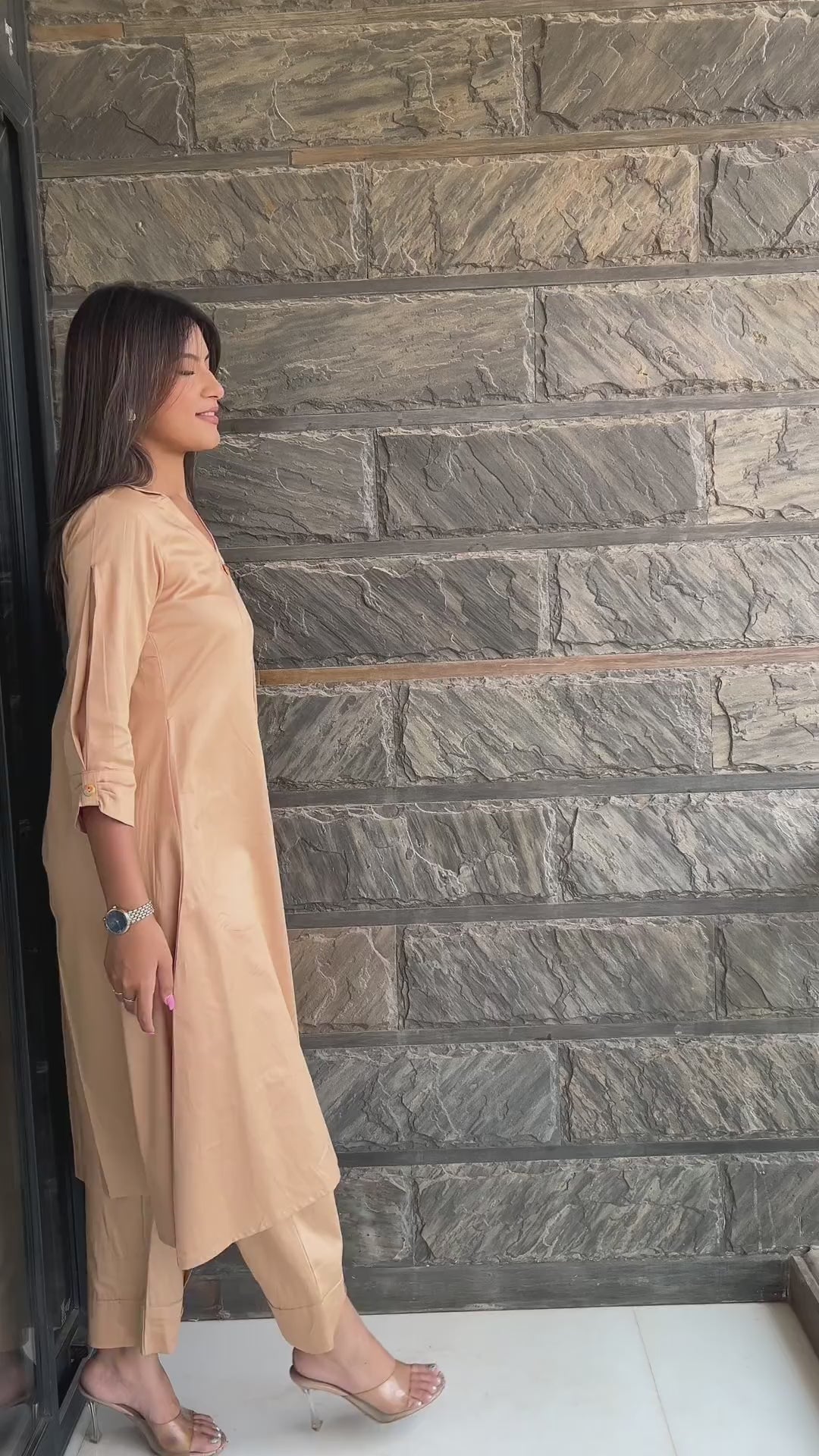Camel Brown Luxe Co-ord Set