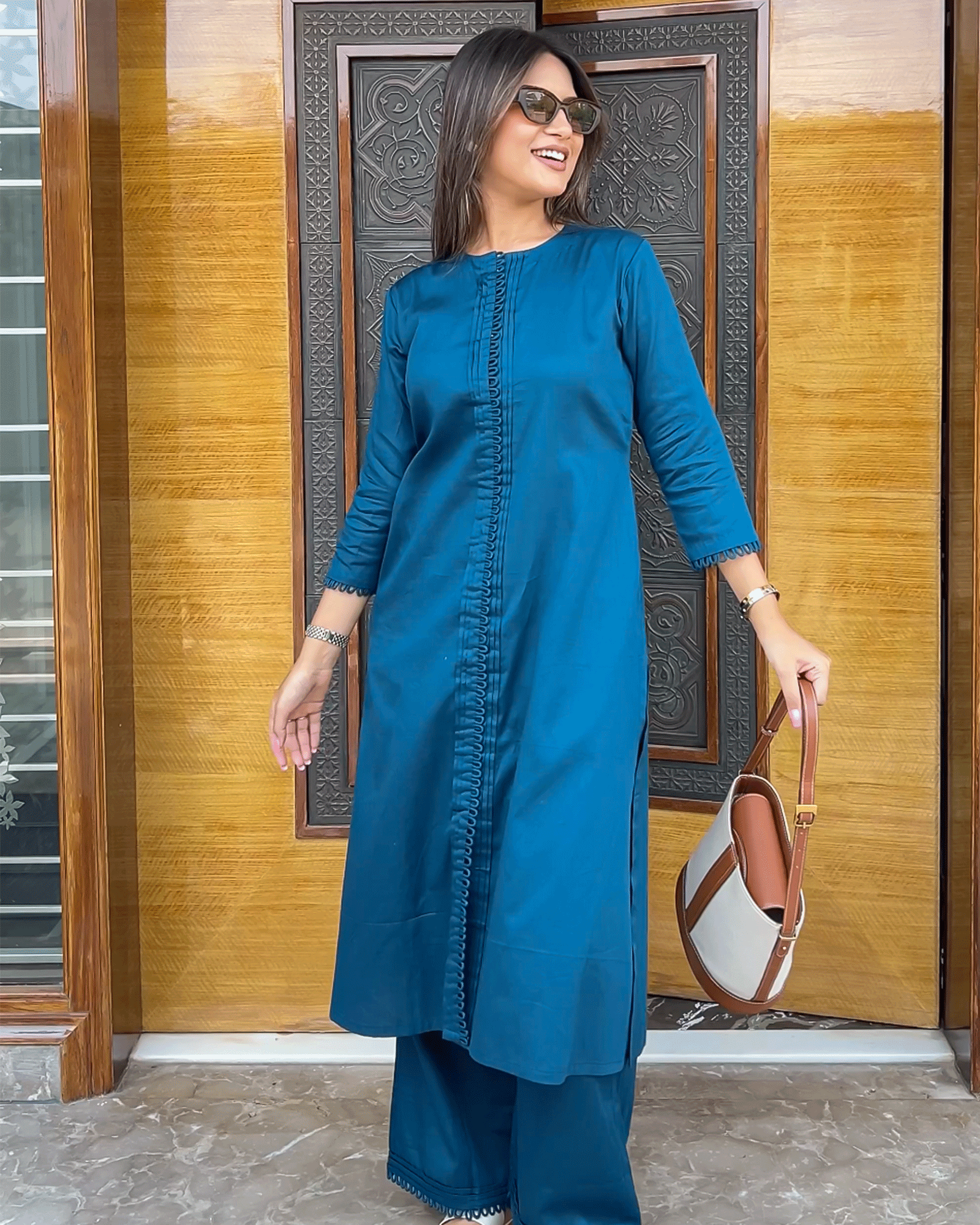 Rich Teal Blue Co-ord Set