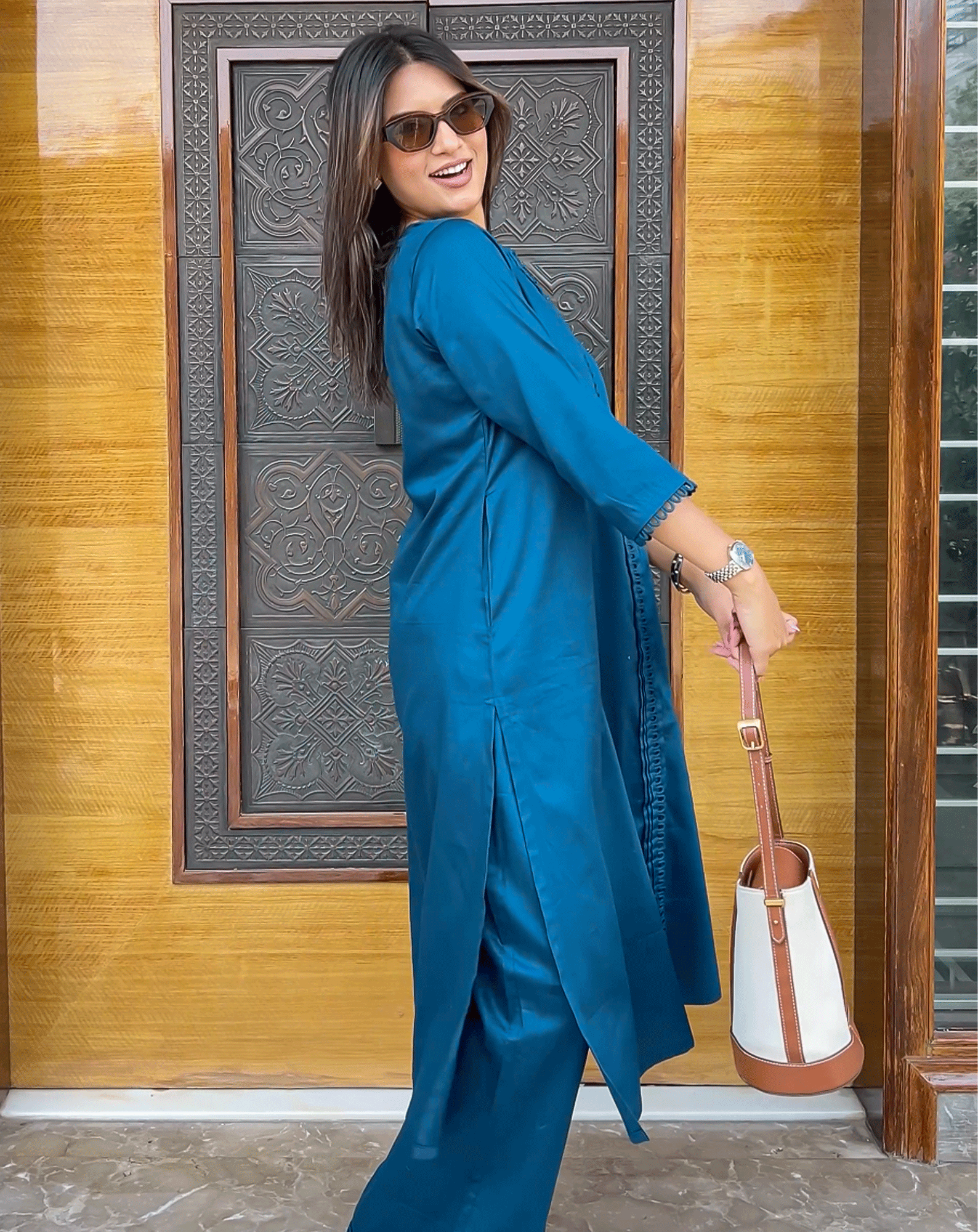 Rich Teal Blue Co-ord Set