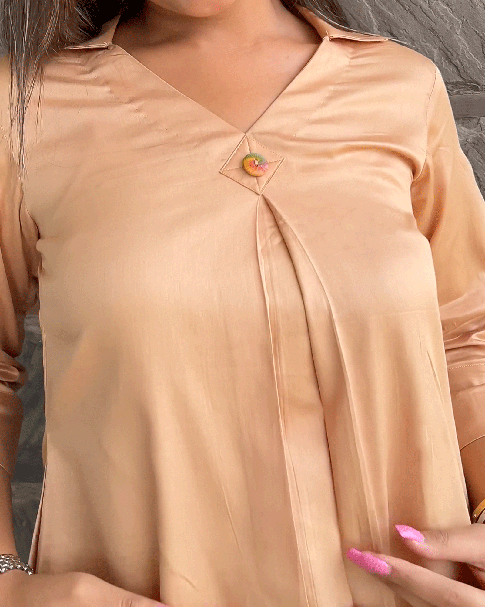 Camel Brown Luxe Co-ord Set