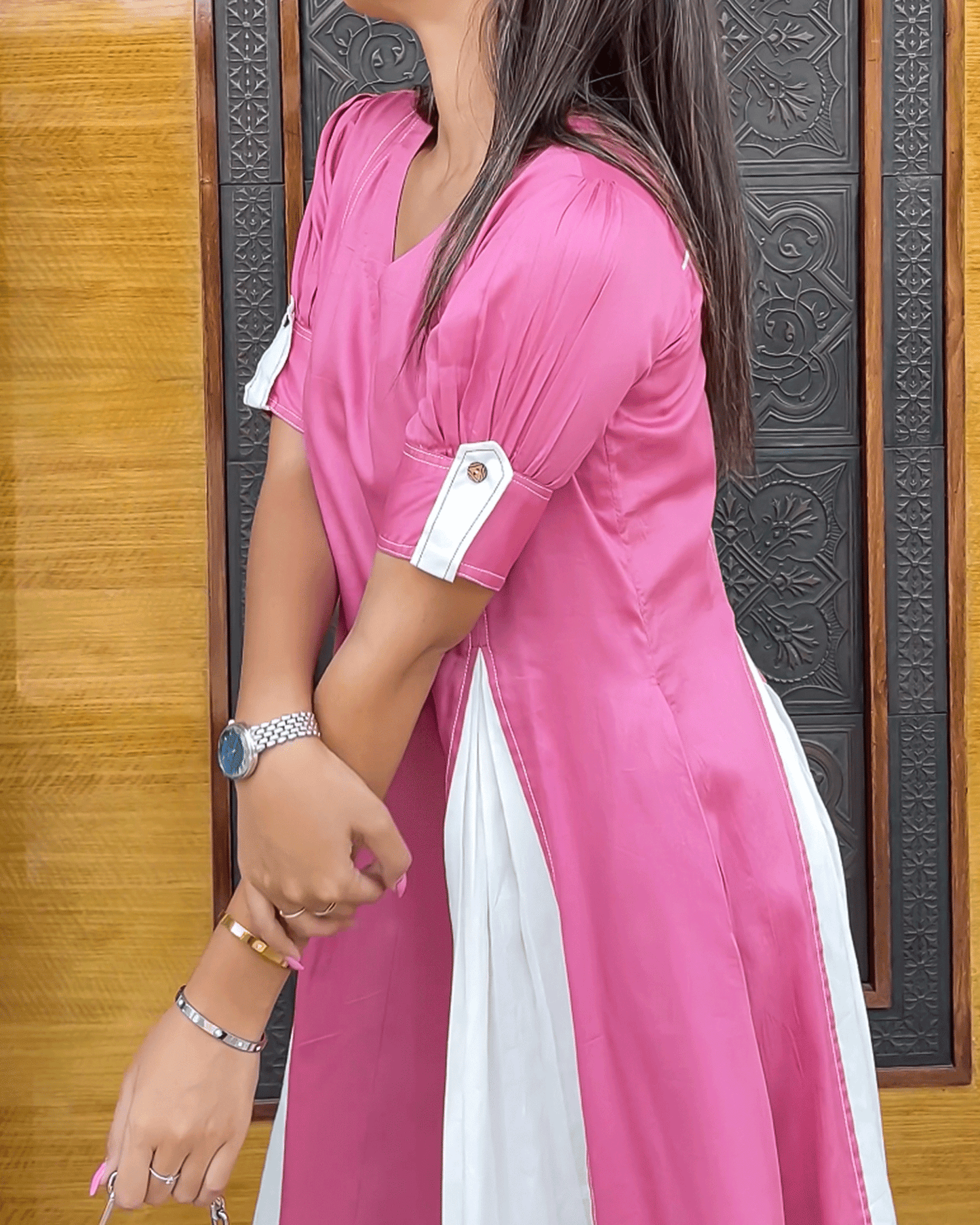 Onion Pink Ivory Elegance Dress
