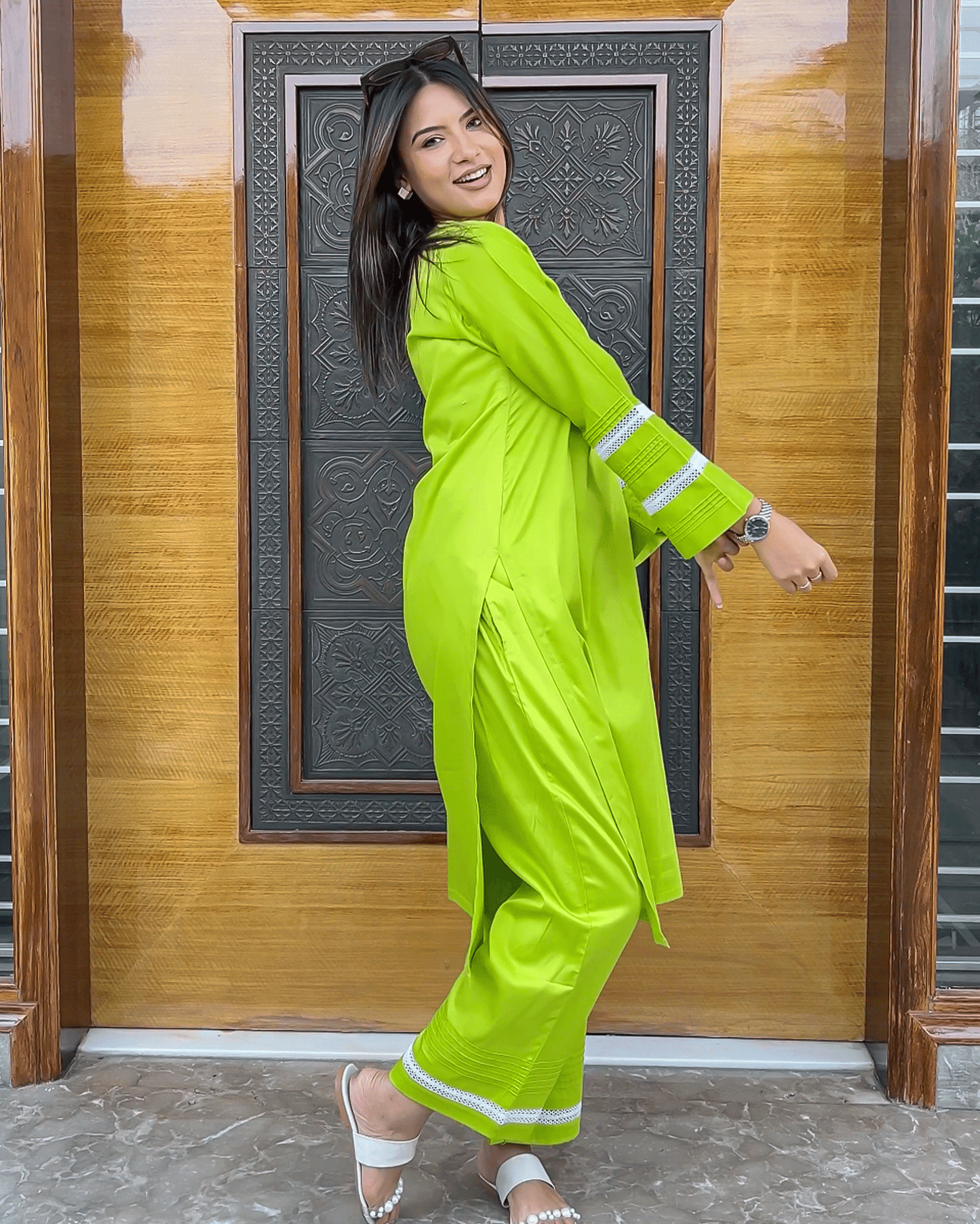 Lime Green Luxe Co-ord Set