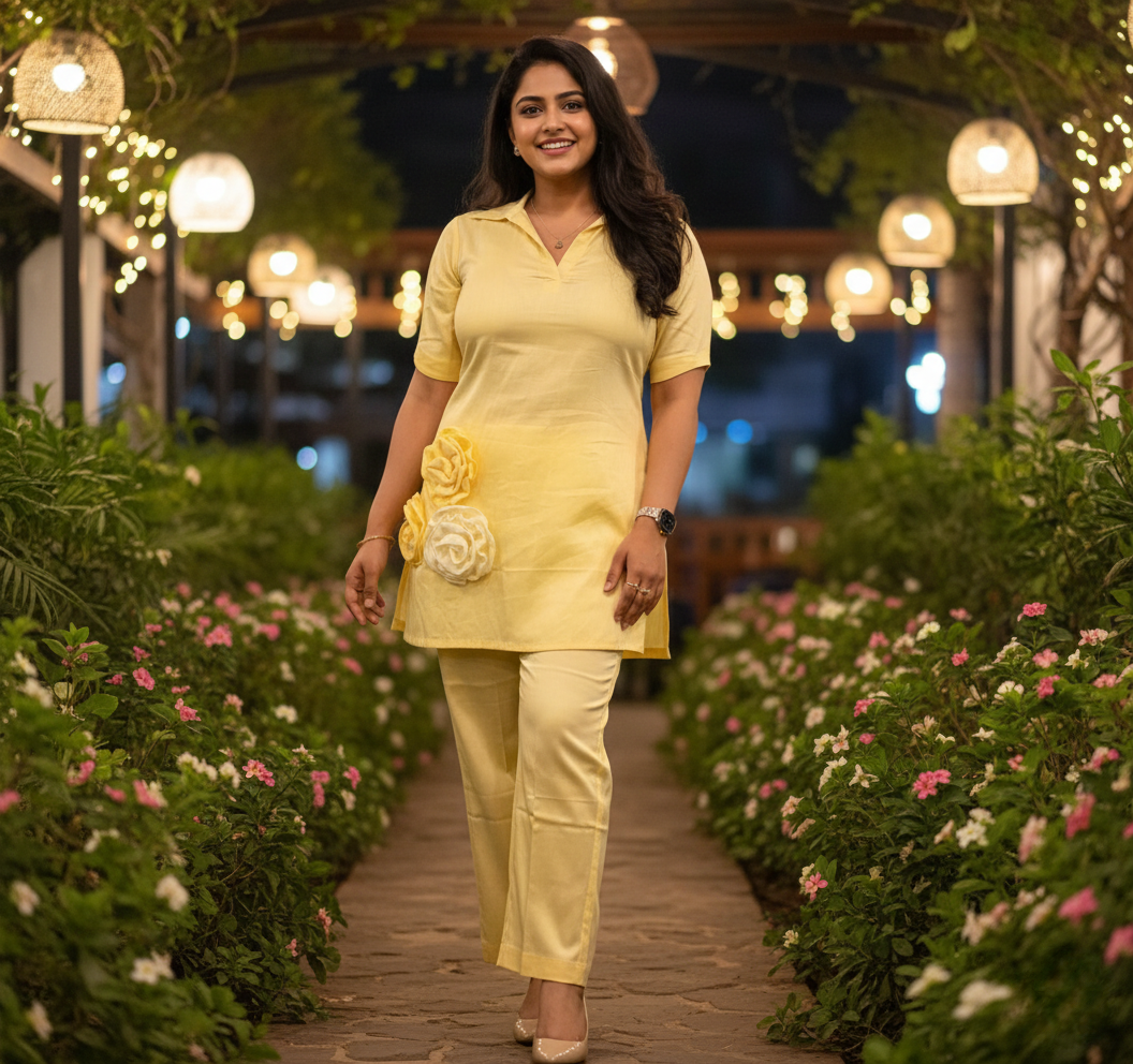 Yellow blossom floral co-ord set