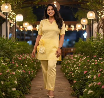 Yellow blossom floral co-ord set