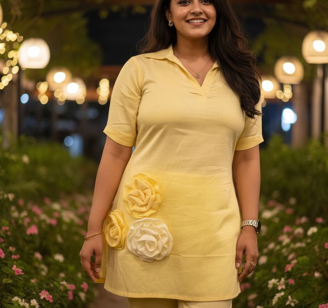 Yellow blossom floral co-ord set