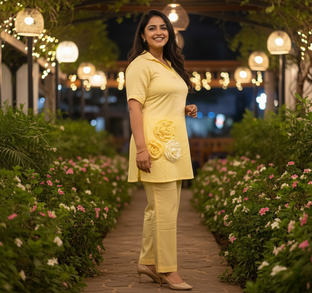 Yellow blossom floral co-ord set